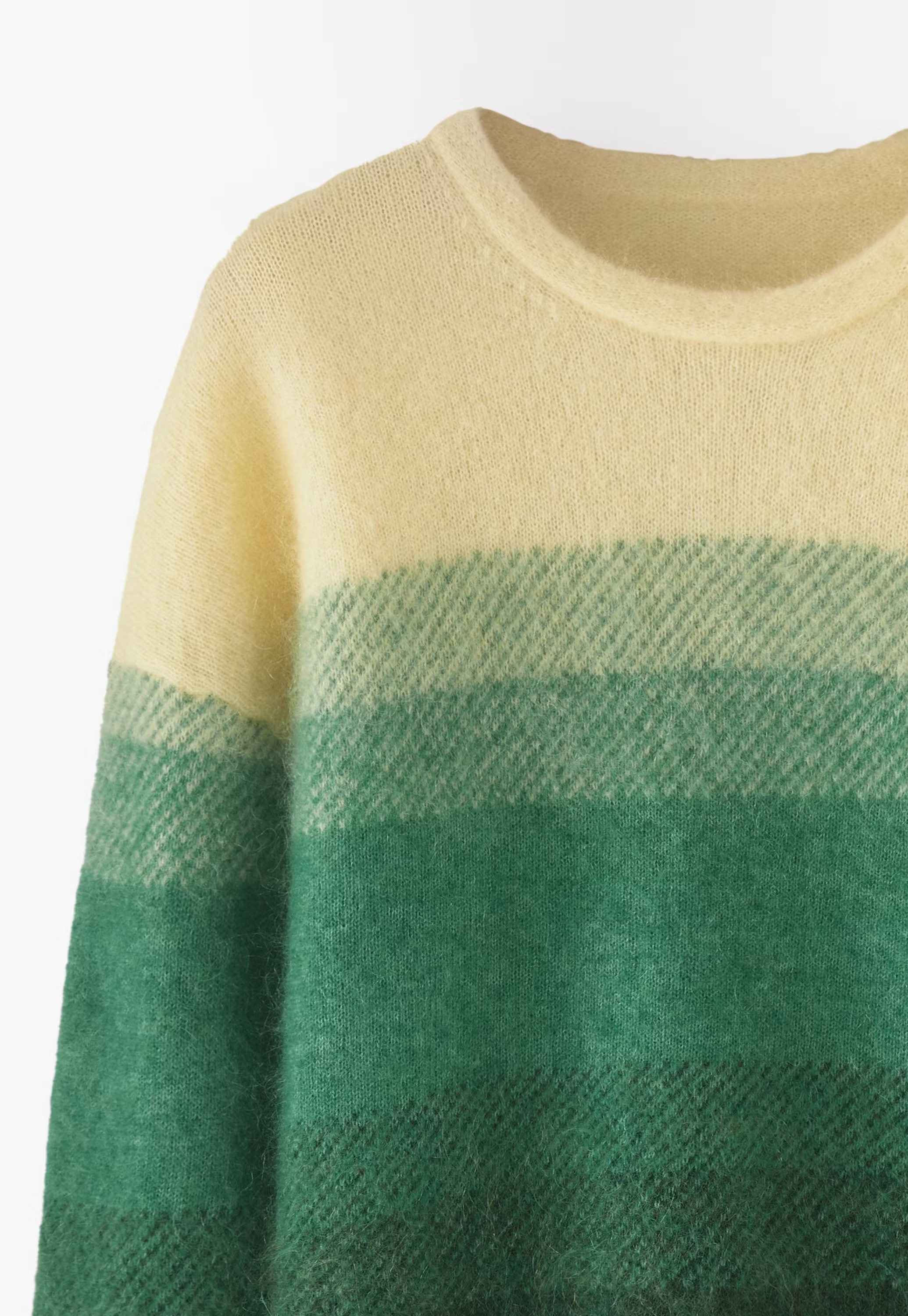 Striped ombre sweater
Mohair & merino wool blend