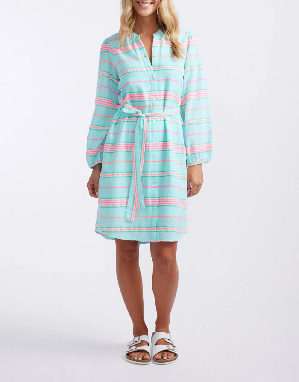 Balmy Nights Dress - Mint/Neon