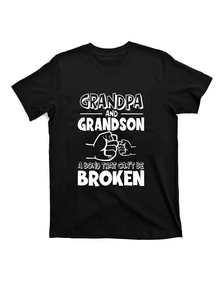 Grandpa & Granddaughter Bond Can'T Be Broken Fist Bump Meme T-Shirt