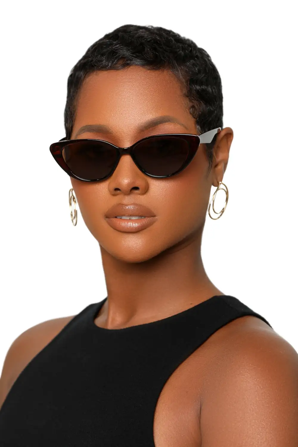 Kitty Glam Sunglasses (Brown)