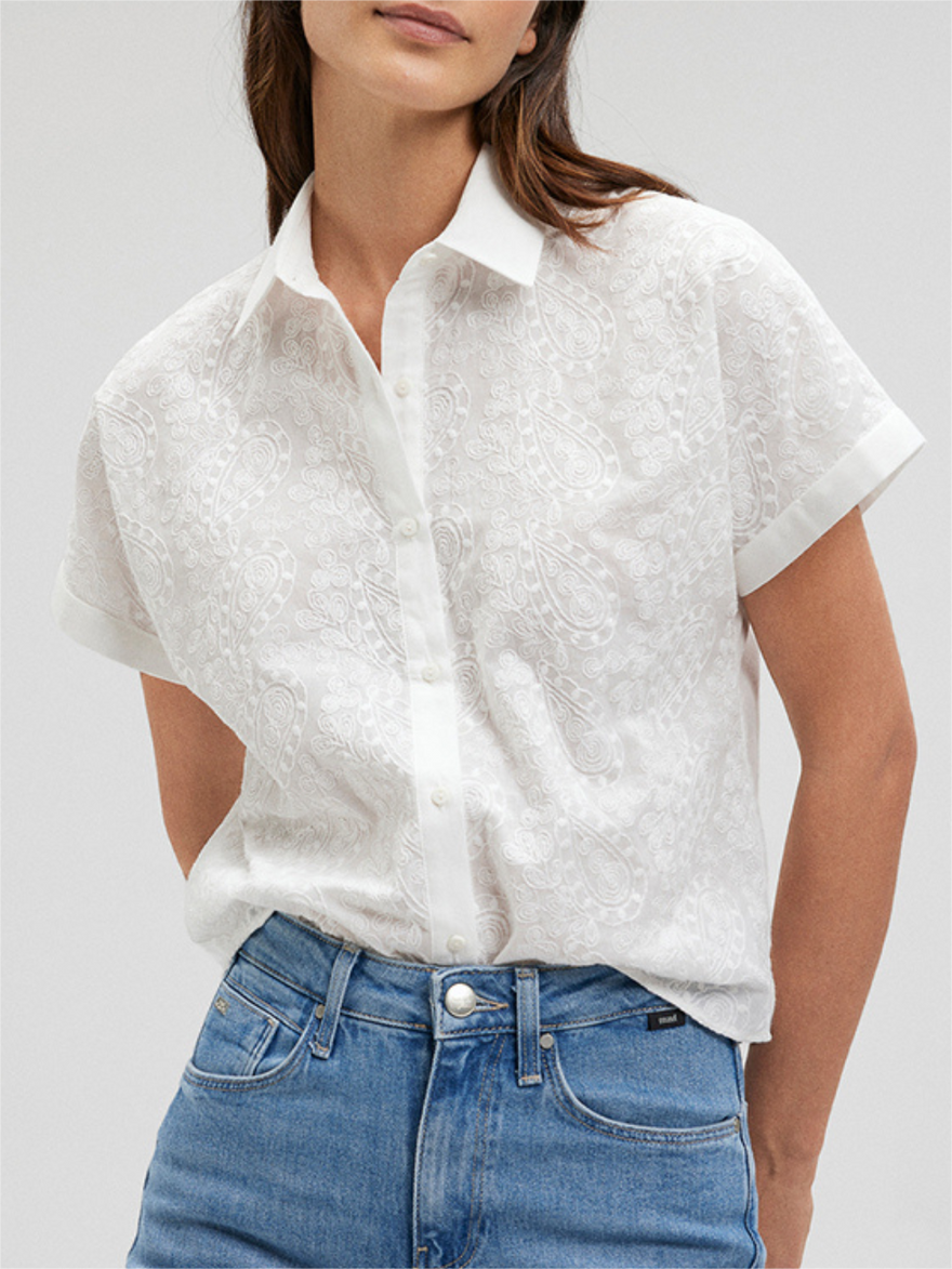 Embroidered Short Sleeve Shirt