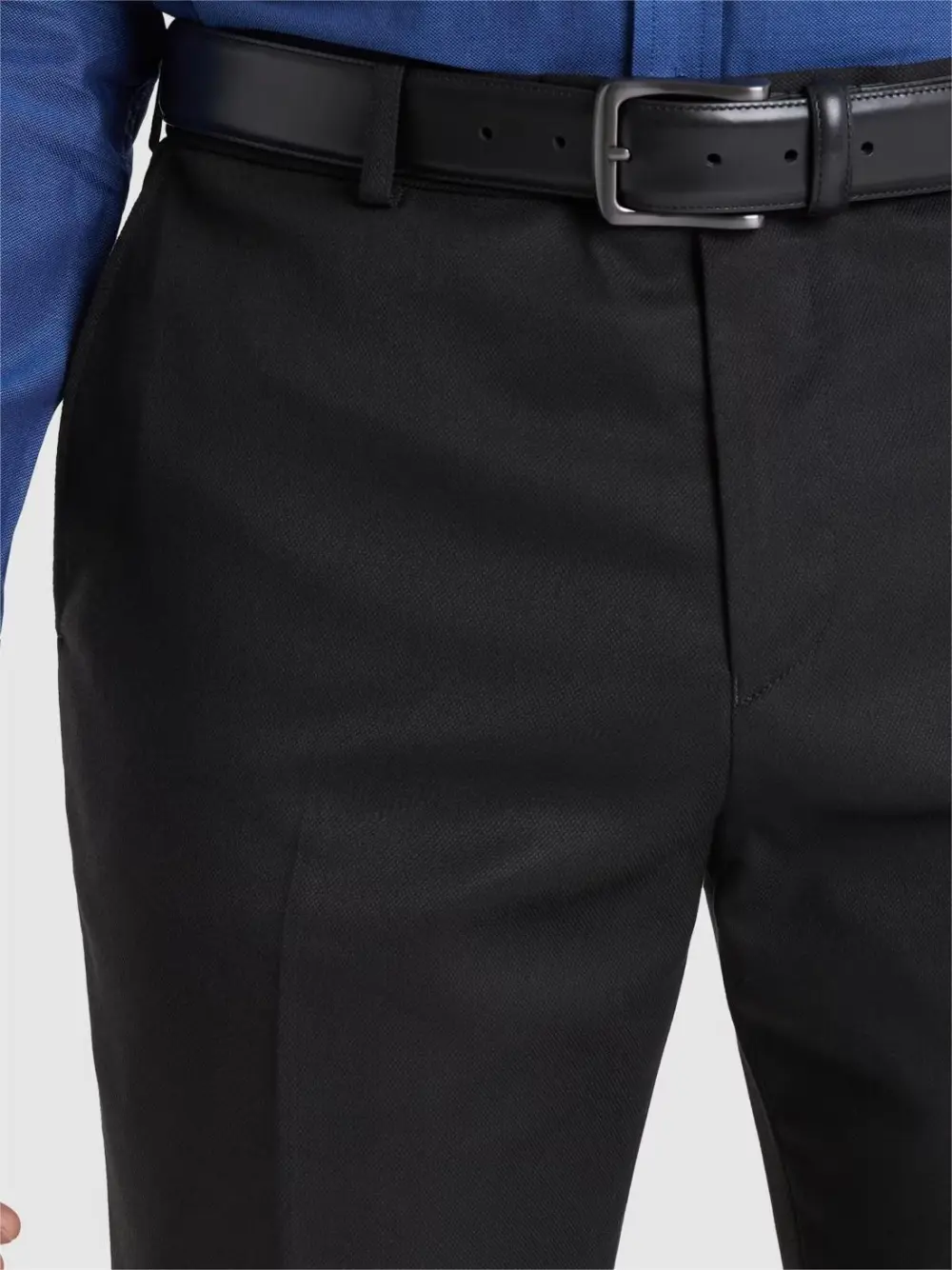 BLACK VITORI TEXTURED STRETCH DRESS PANT