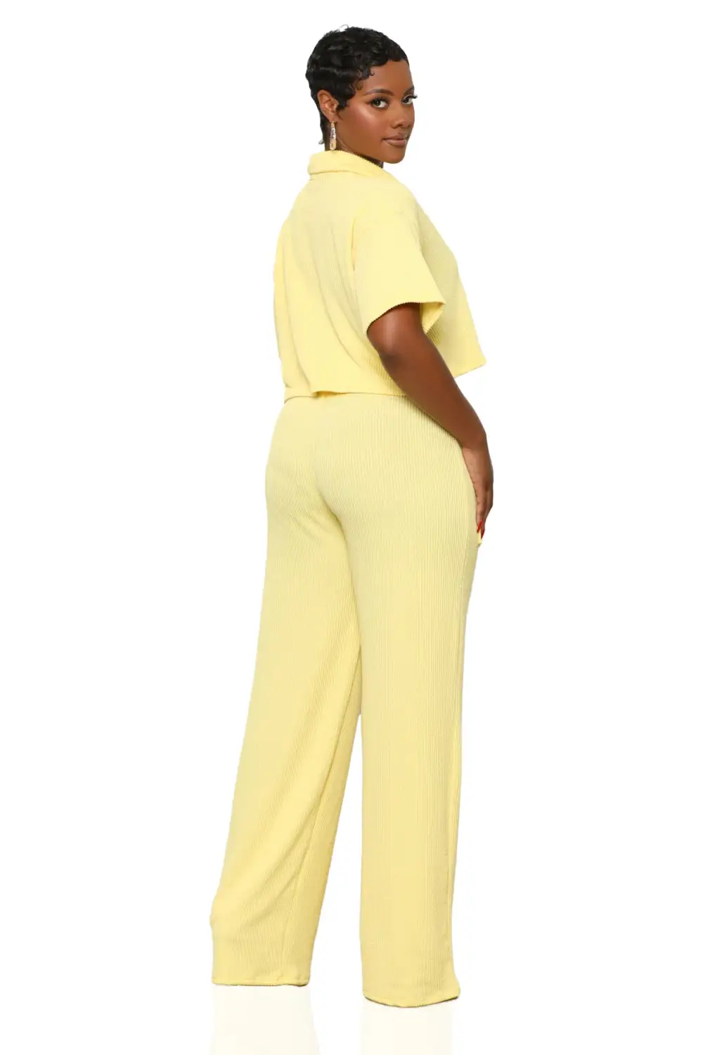 Relaxed Flow Pants Set (Yellow)