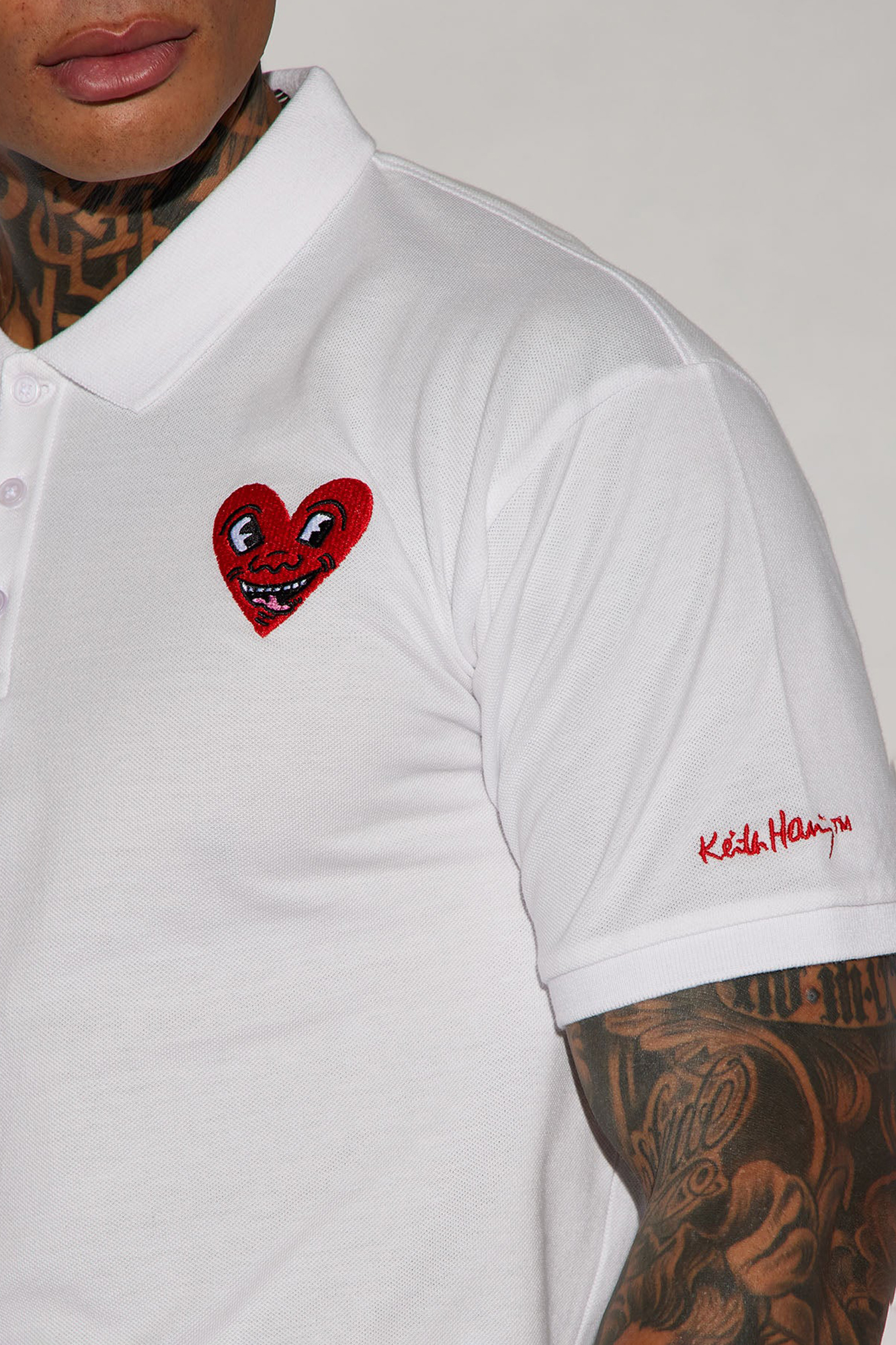 Keith Haring Heart Logo Short Sleeve Polo