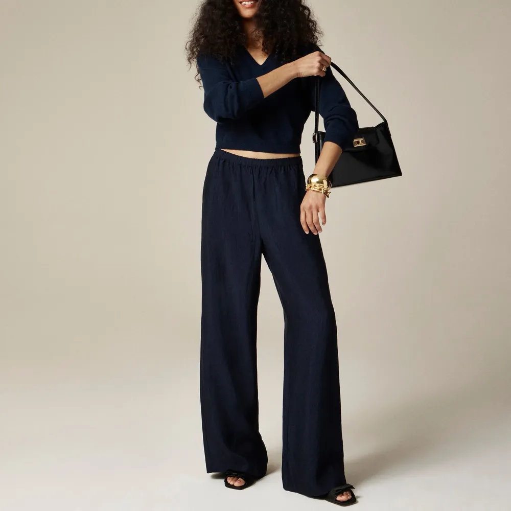 Stratus pant in textured satin