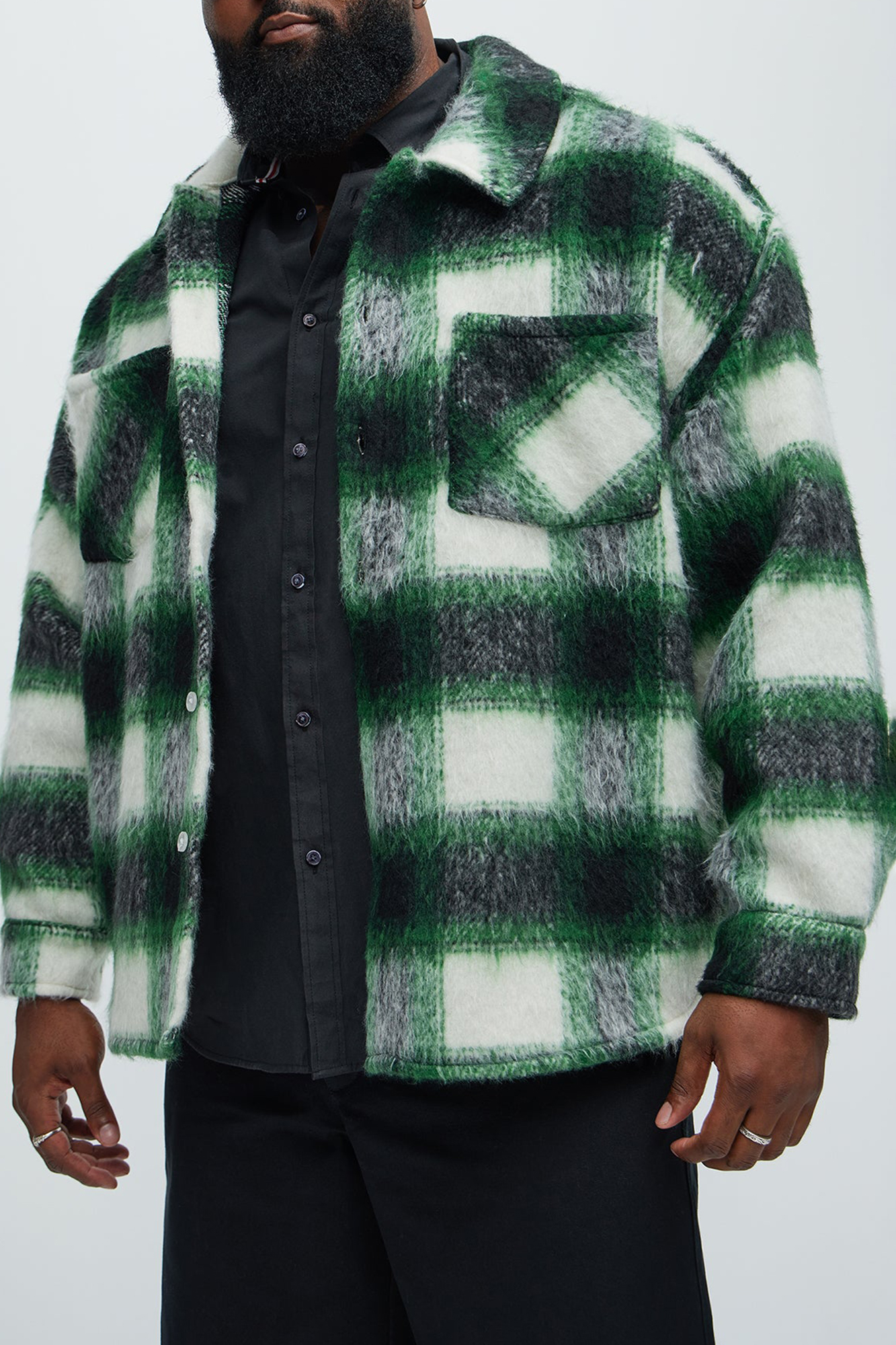 Keystone Mohair Shacket - Green