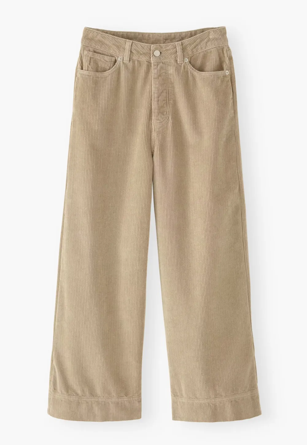 Wide-leg cord trousers
Cotton & linen cord