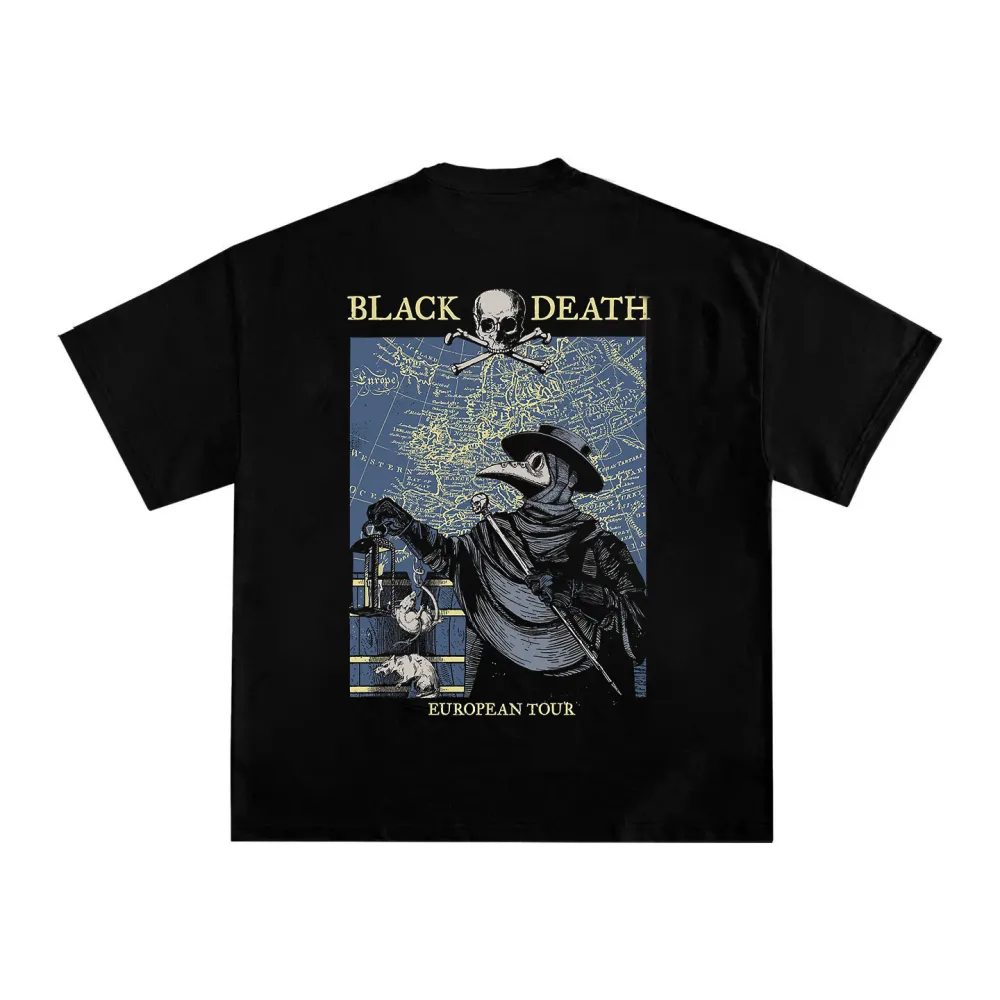 Black Death European Tour Printed Men's T-shirt