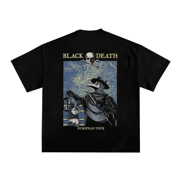 Black Death European Tour Printed Men's T-shirt