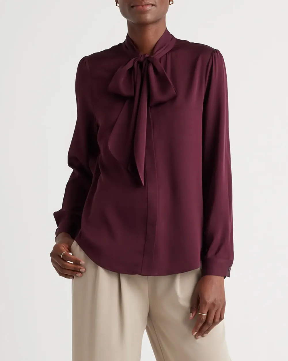 Tie Can Be Tied Into A Bow Blouse