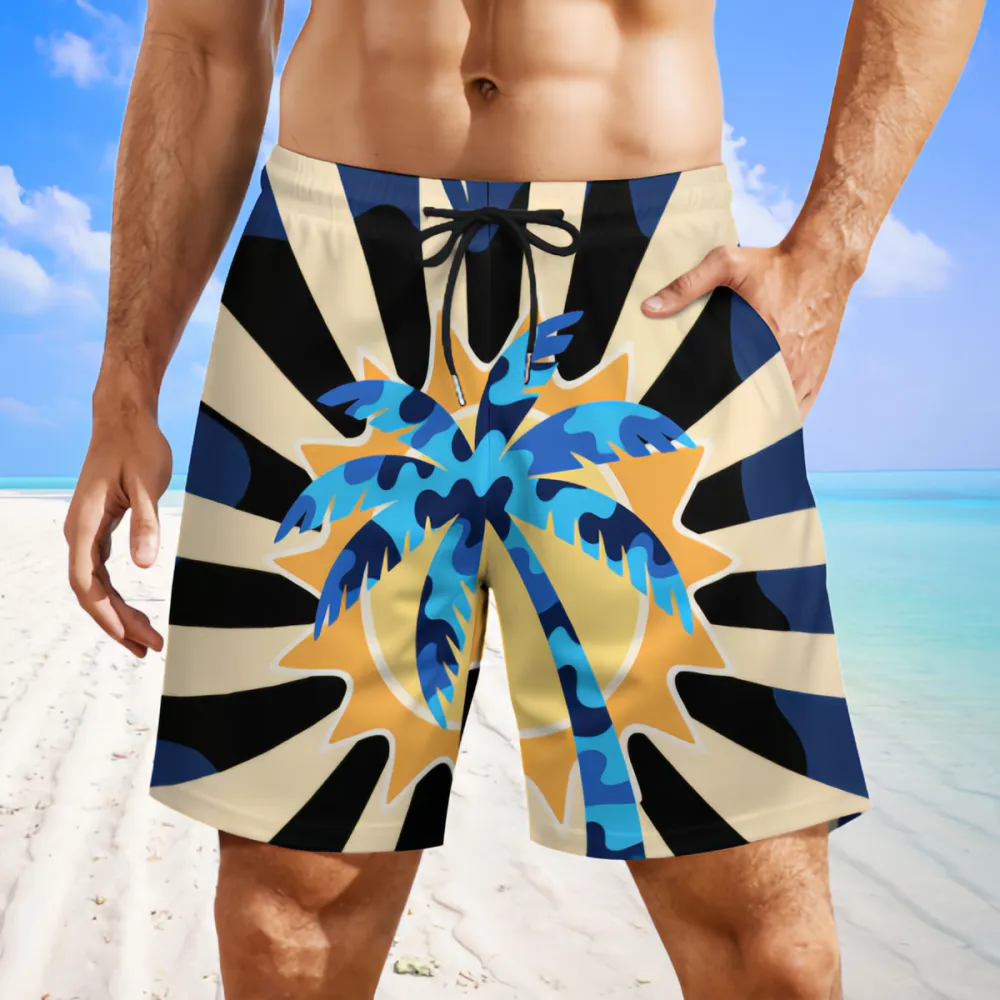 Coconut Tree Sun Beach Sports Beach Shorts
