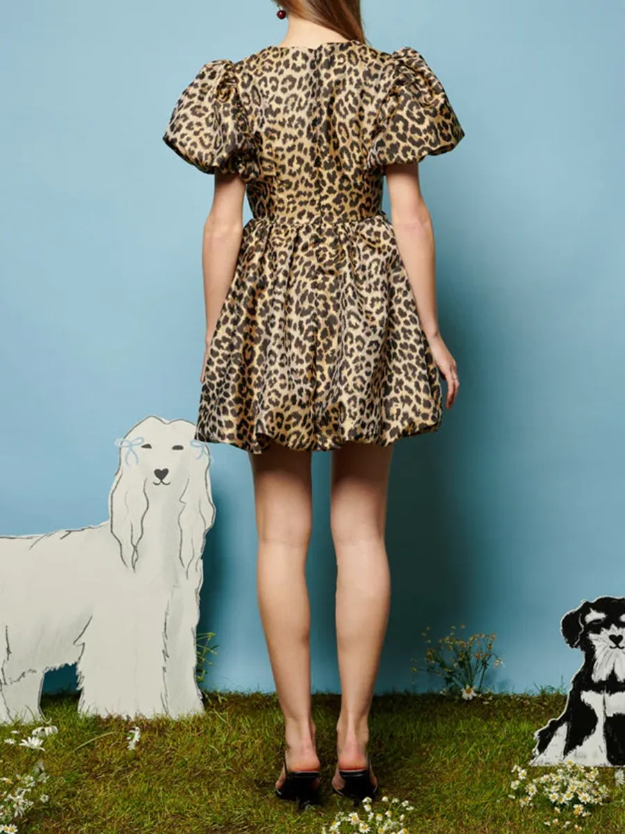 Lola Leopard Jacquard Dress