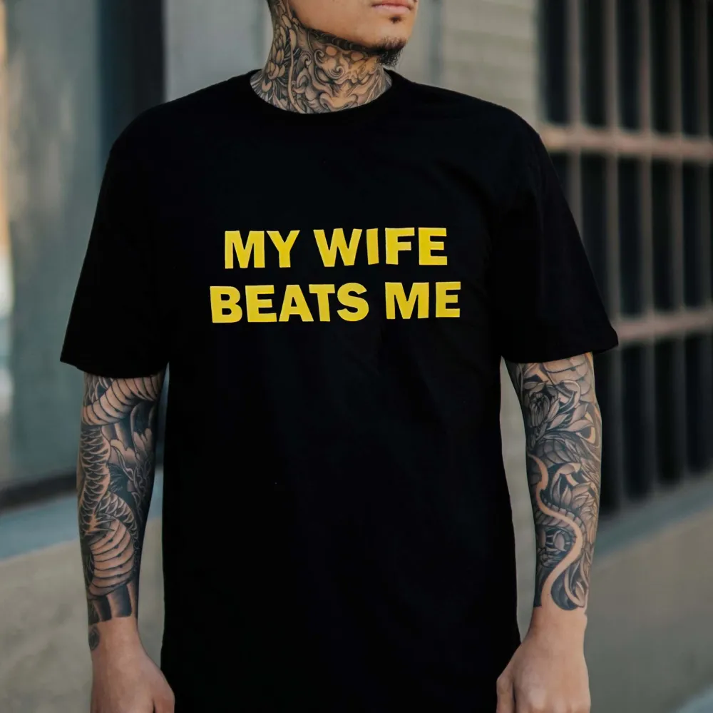My Wife Bests Me Printed Men's T-shirt