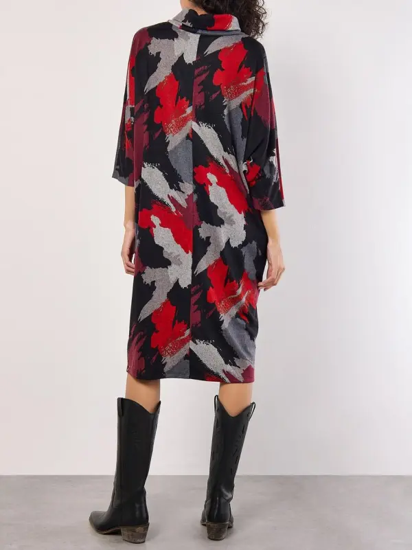 Paint Splash Cocoon Midi Dress