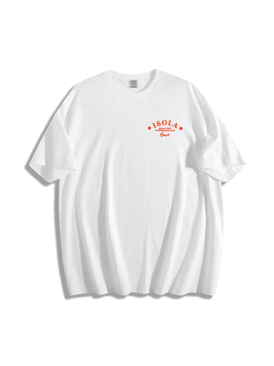 Letter & Palm Tree Print T-Shirt