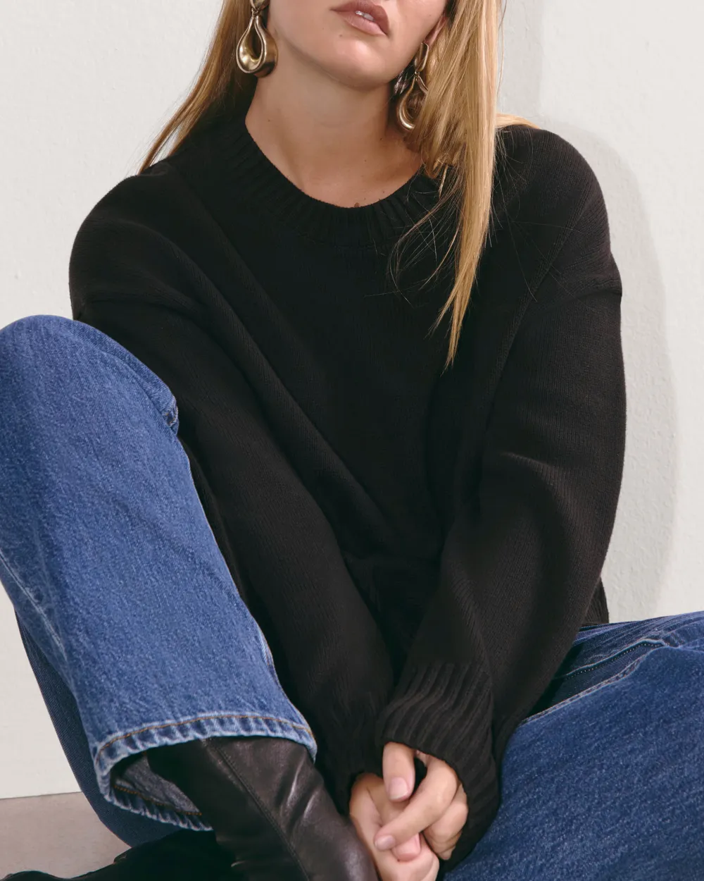 The Boxy Sweater in Everyday Cotton