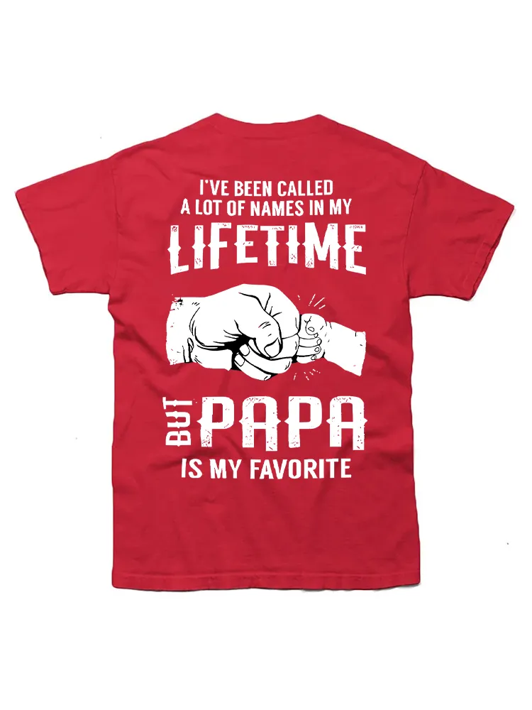 Men'S Graphic T-Shirt Papa Is My Favorite Name - Family Love Eco-Friendly Limited Edition Short Sleeve Tee-Shirt