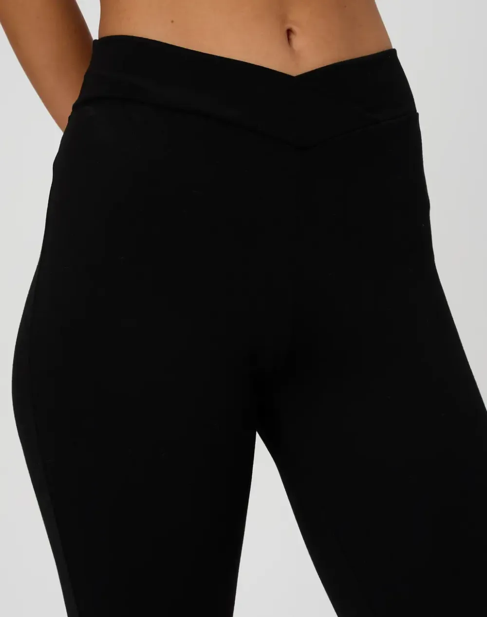 V Front Fitted Ponte Pant