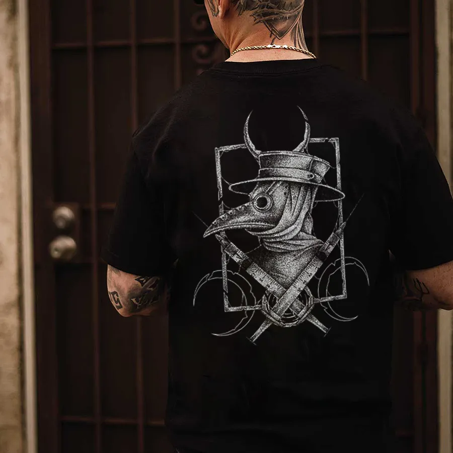 The Plague Doctor Friend Printed Men's T-shirt