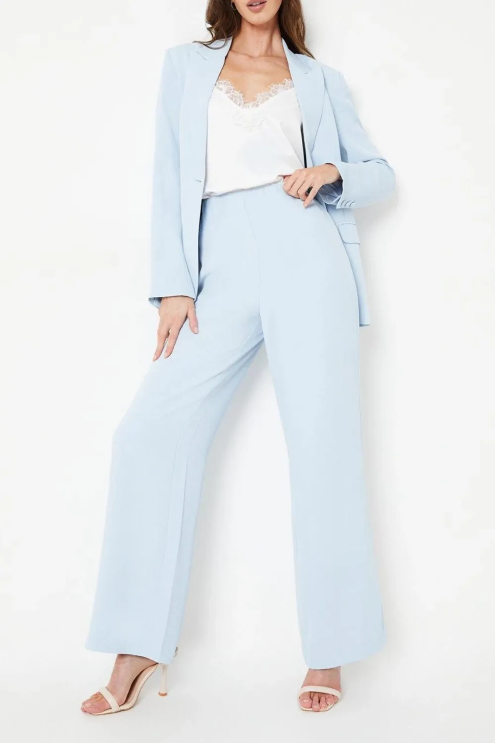 Wide Leg Drape Fabric Trouser