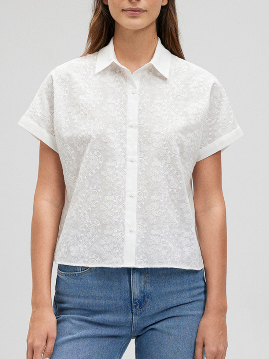 Embroidered Short Sleeve Shirt