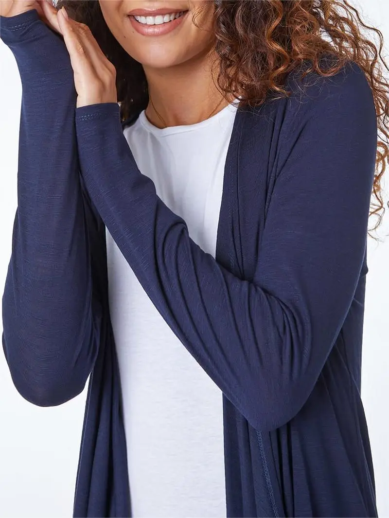 Navy Jersey Cardigan