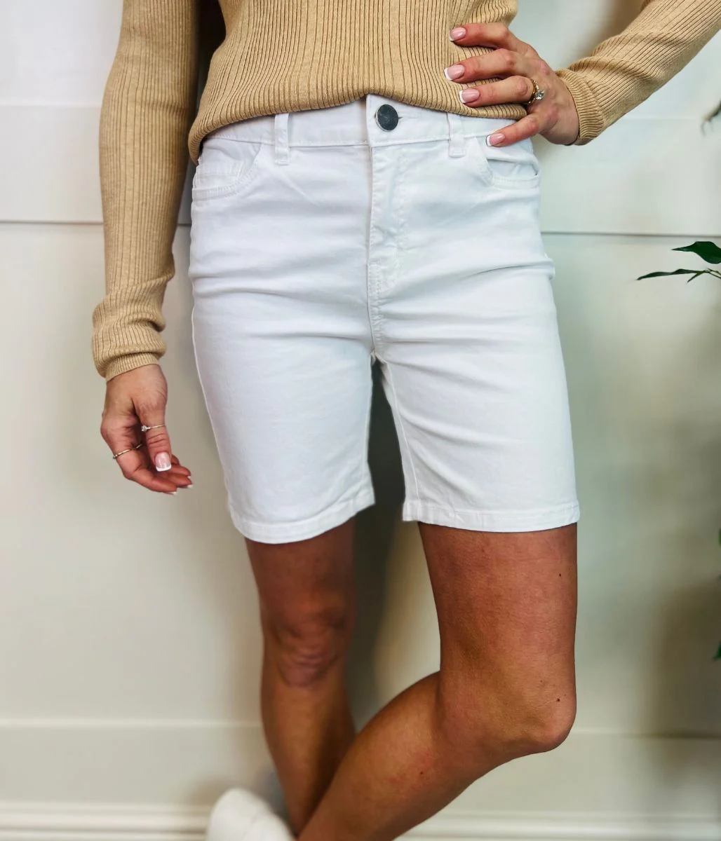 White Cotton Rich Shorts