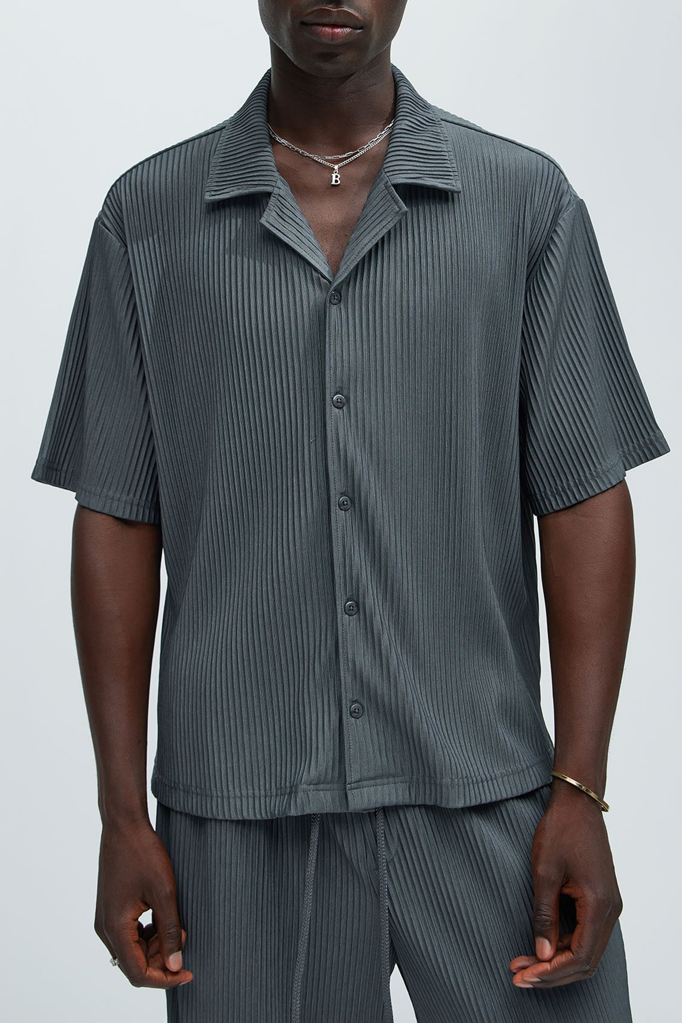 Regular Potential Pleated Shirt - Tan