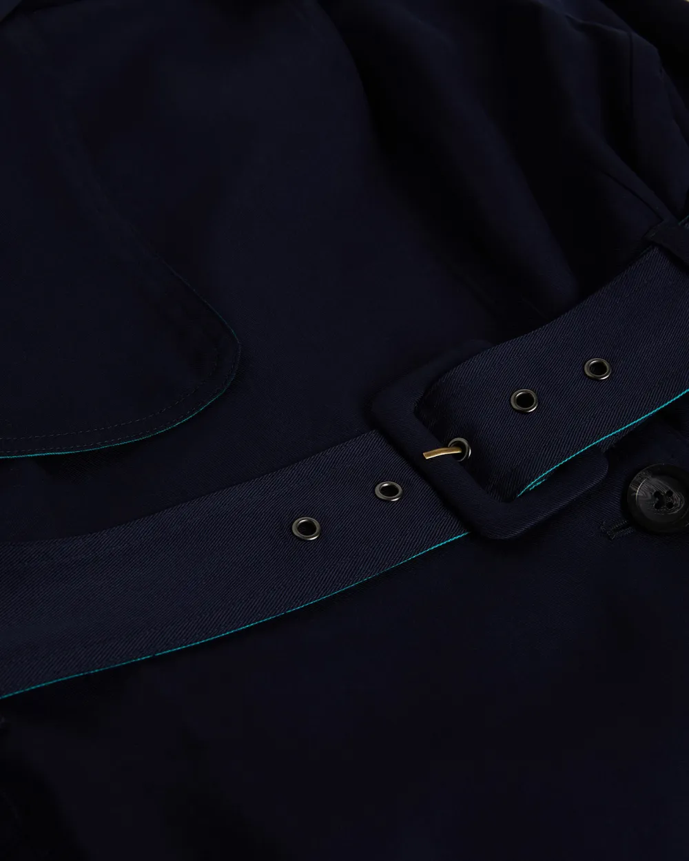 Biferno Colour Block Trench Coat Navy