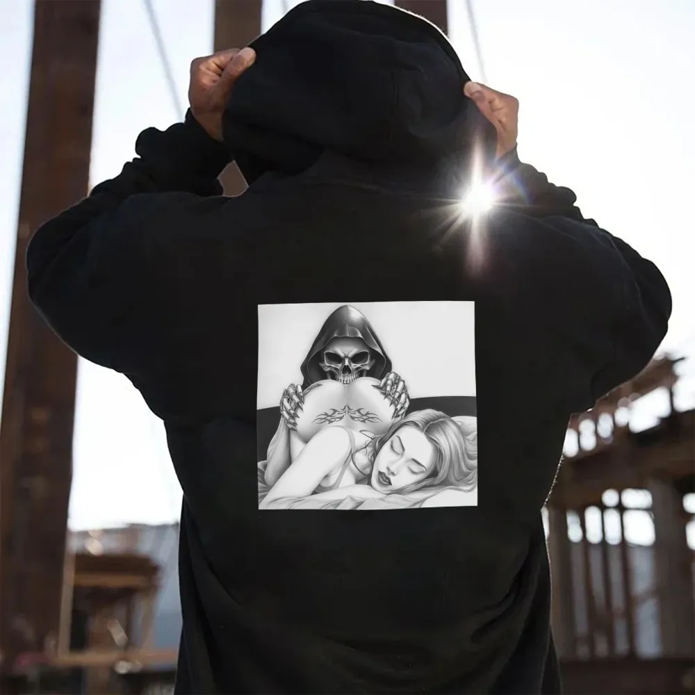 Reaper And Beauty Printed Men's Hoodie