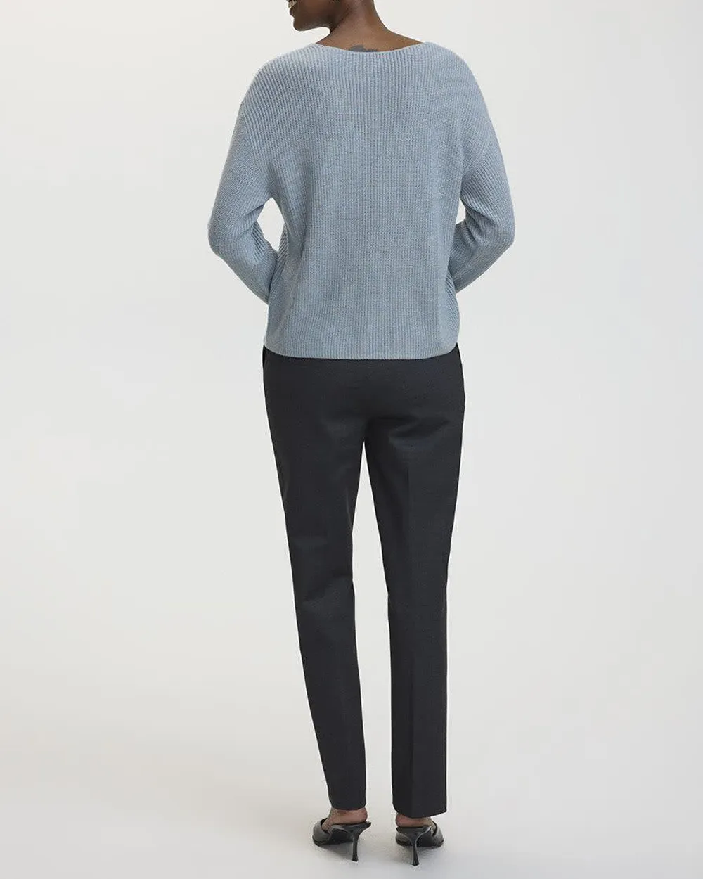 Cashmere-Blend V-Neck Sweater