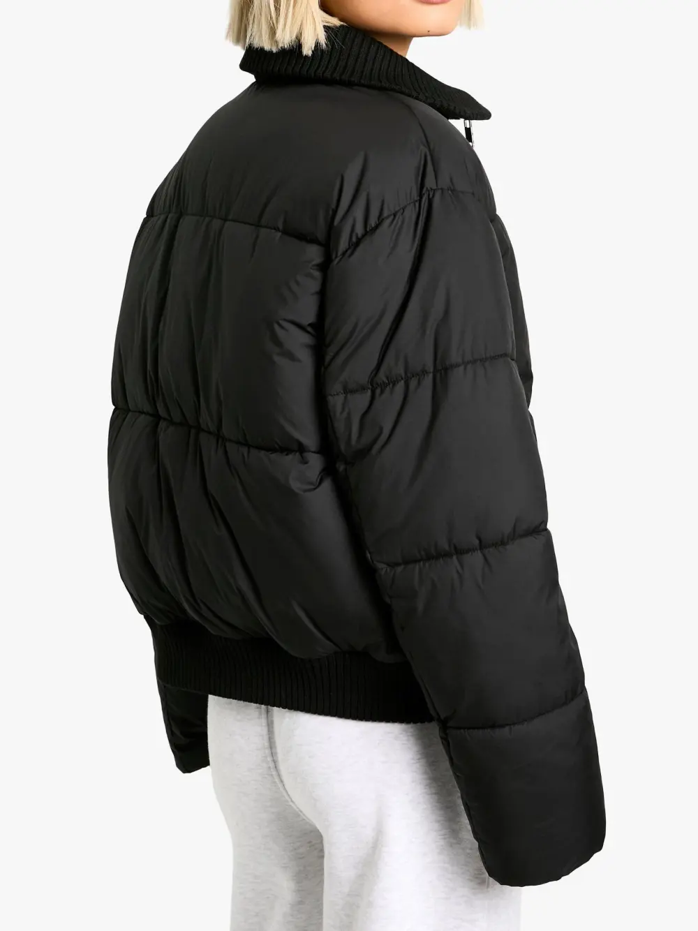 RIB DETAIL PUFFER JACKET