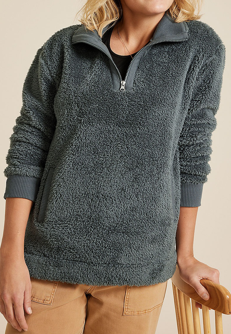 Sherpa Pullover Sweatshirt