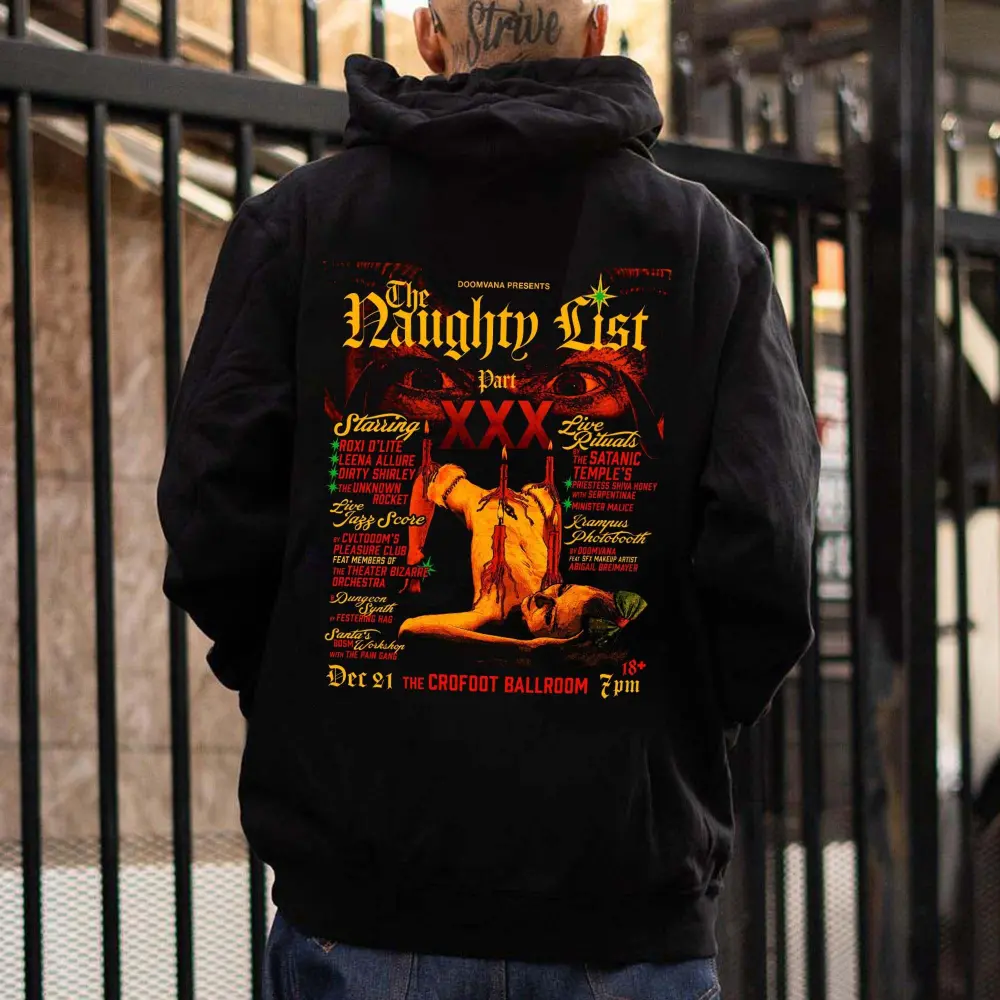 The Naughty List Printed Men's Hoodie
