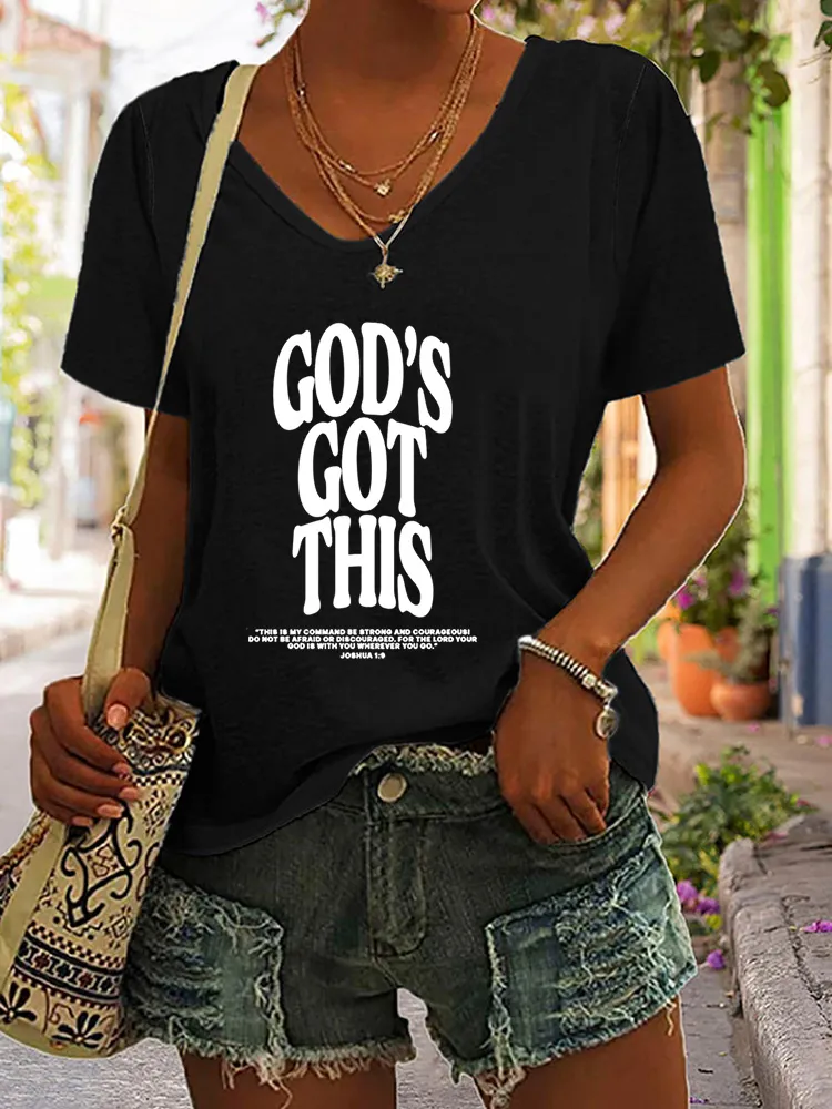 Women'S V-Neck T-Shirt God'S Got This Apostolic Gifts T-Shirt