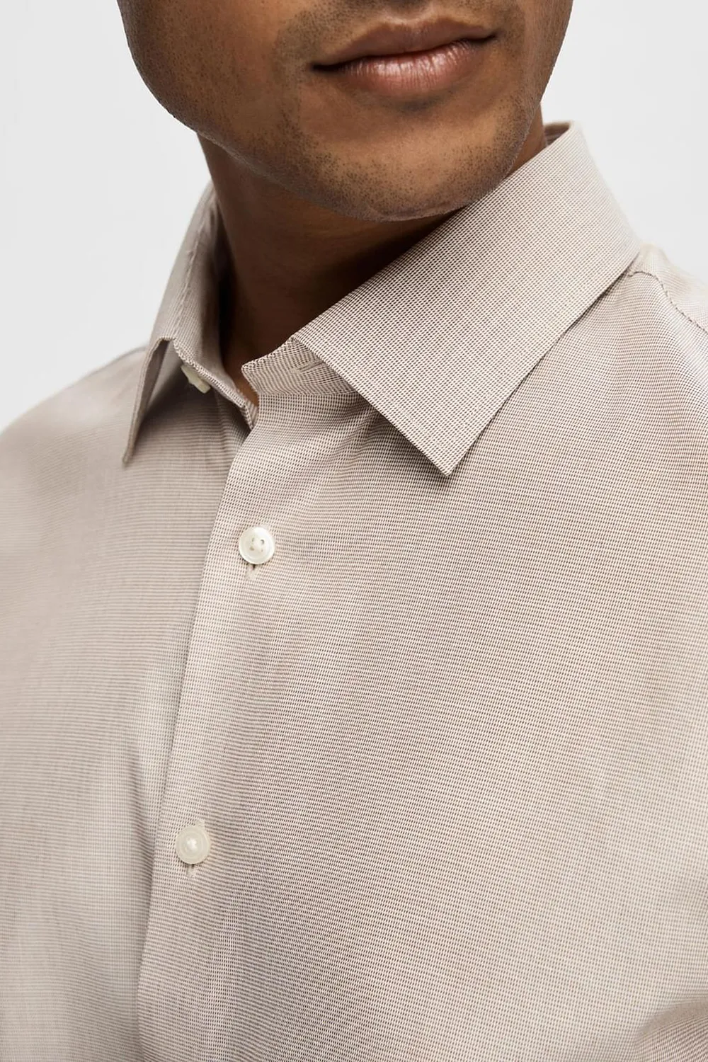 Brown Jersey Slim Fit Shirt