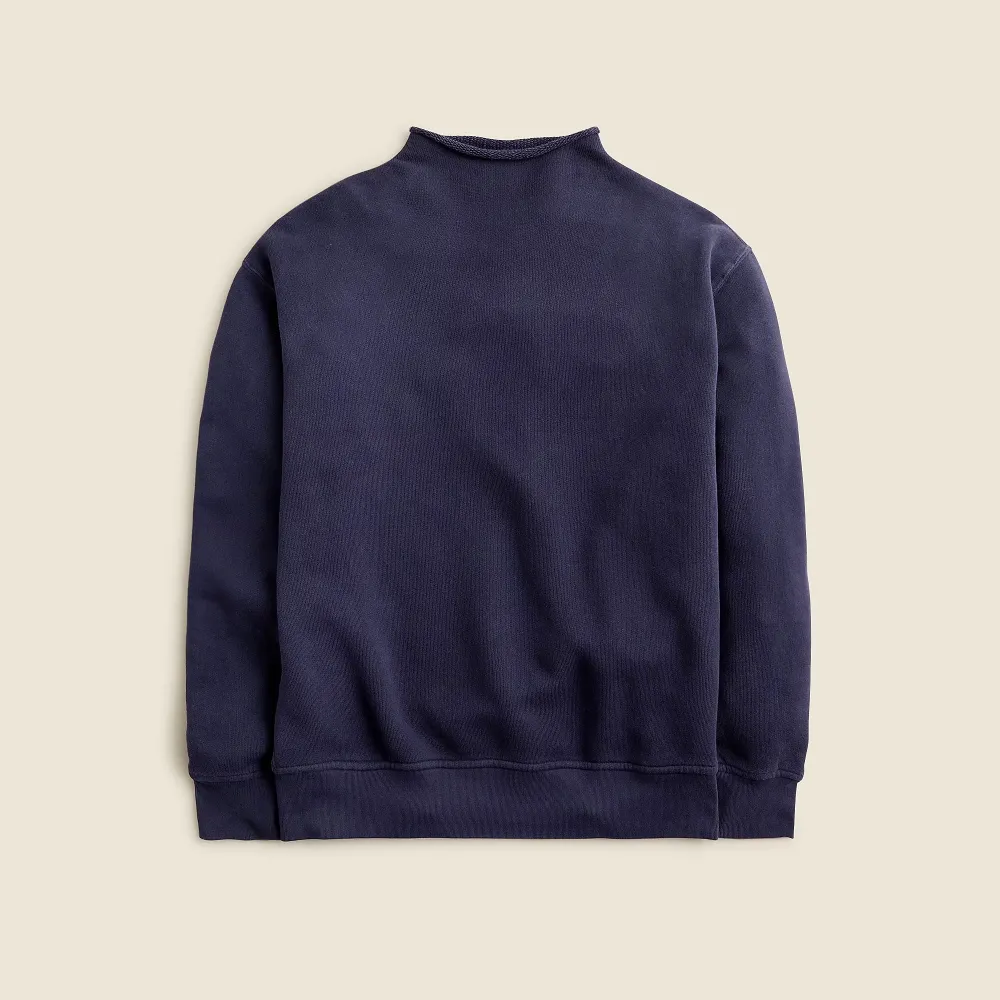 Cotton Terry Rollneck Sweatshirt