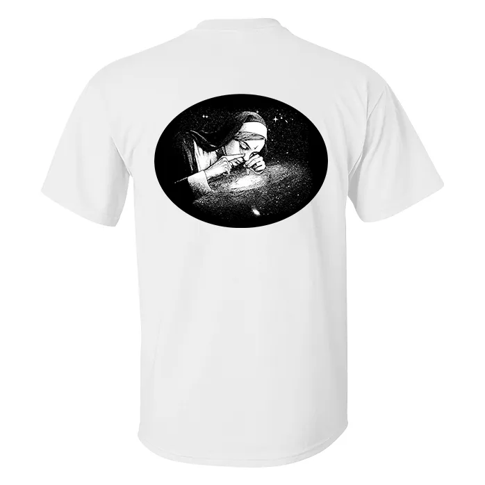 Nun Absorb White Powder Printed Men's T-shirt