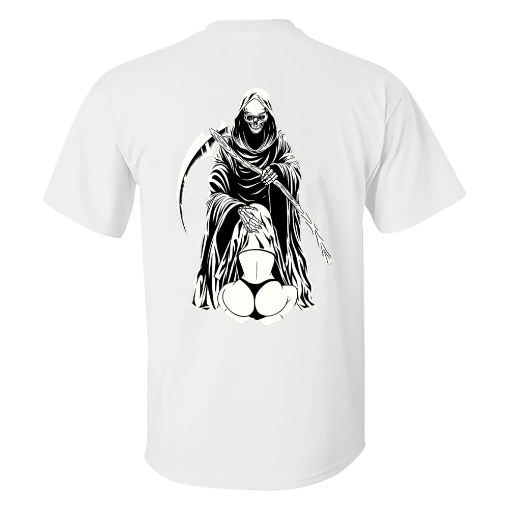 Hiding In The Reaper Crotch Printed Men's T-shirt