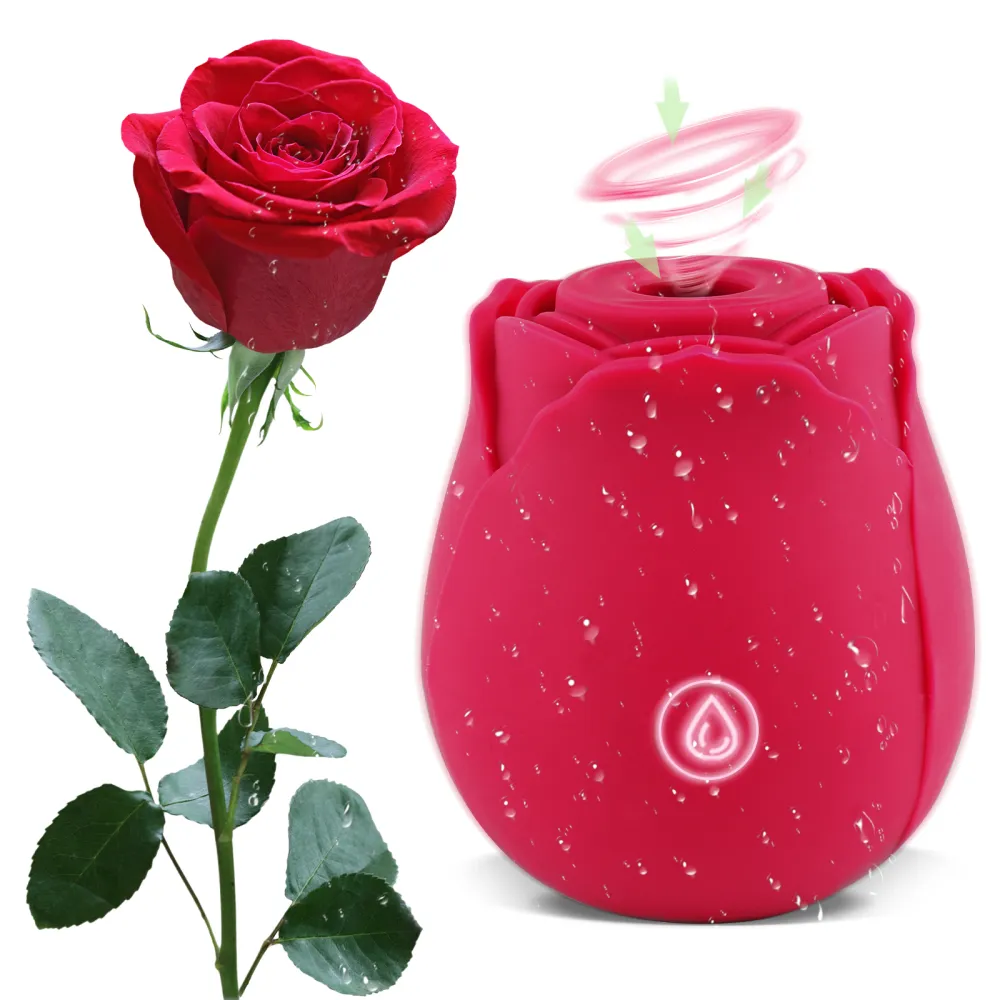 Rose Toy Vibrator Classic Sucking Vibrator 10 frequency Rose Red