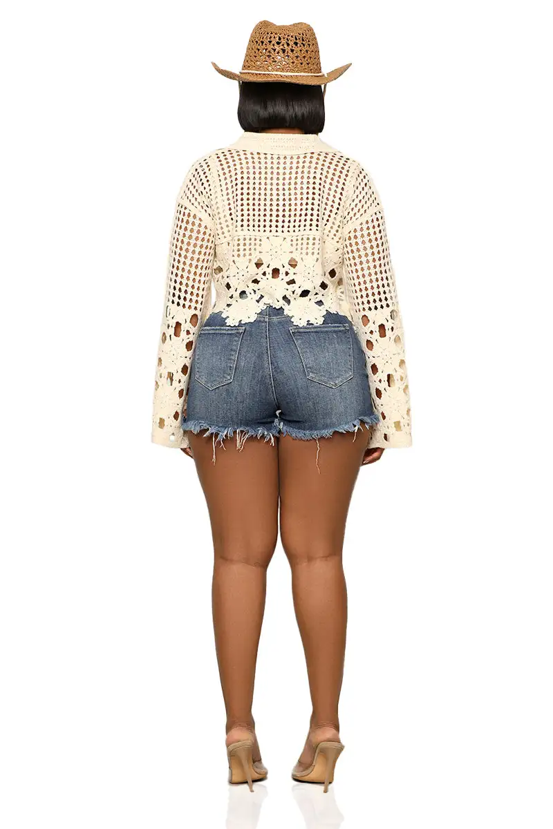 Summer Favorite Crochet Top (Cream)
