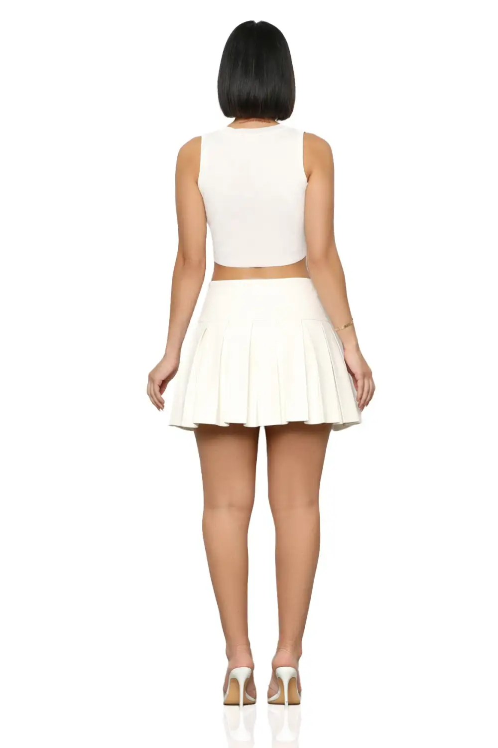Perfect Play Faux Leather Skirt Set-FINAL SALE