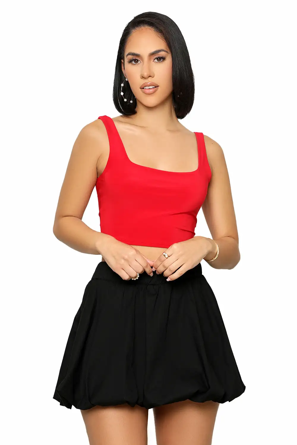 Bubble Mini Skirt (Black))