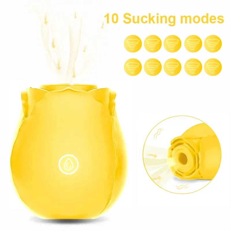 Yellow Rose Toy Vibrator Classic Sucking Vibrator 10 Frequency