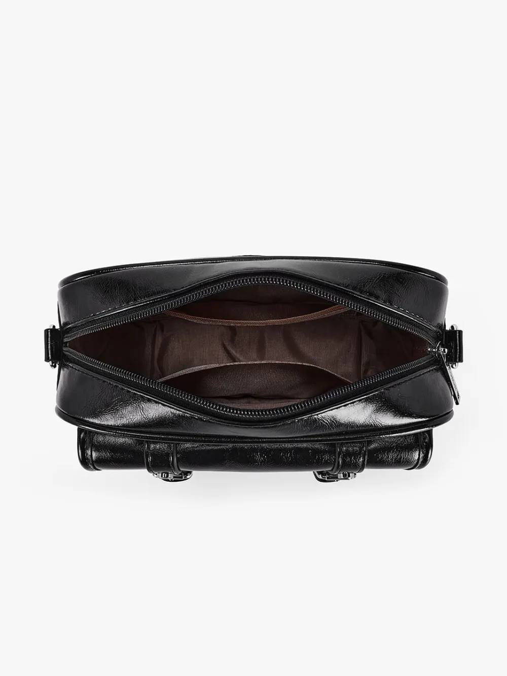 Mia Wide Strap Vegan Leather Crossbody Bag