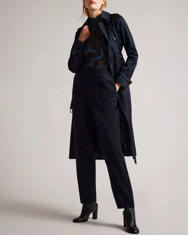 Robbii Showerproof Trench Coat Navy