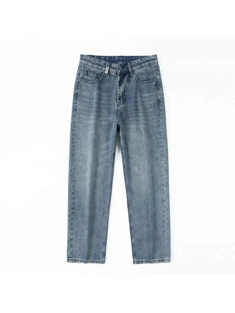 Washed Mid-rise Straight Men's Jeans