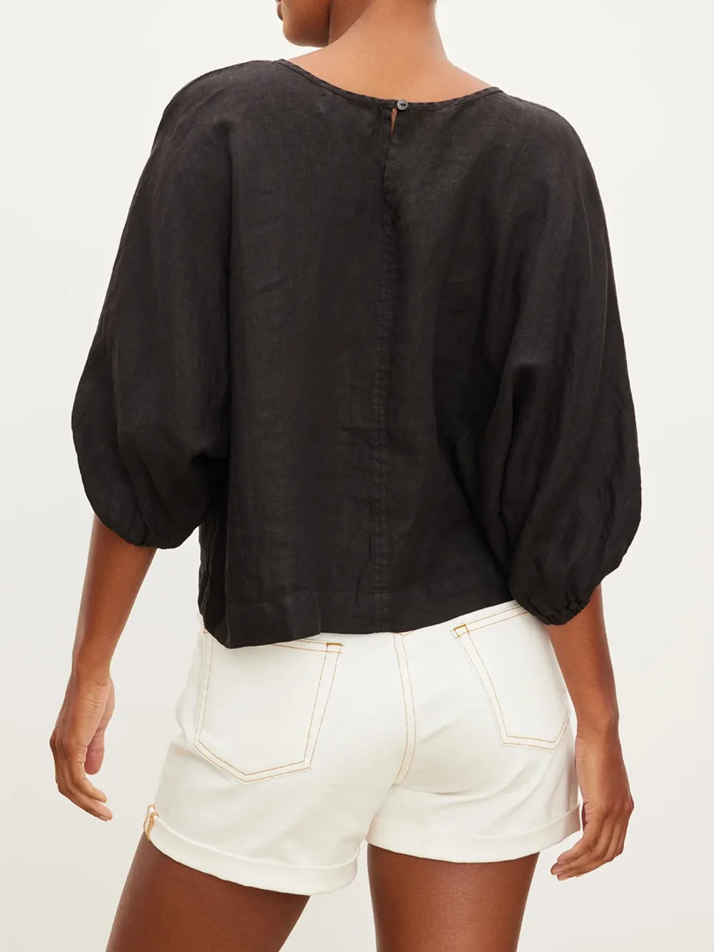 Cass Linen Crew Neck Top