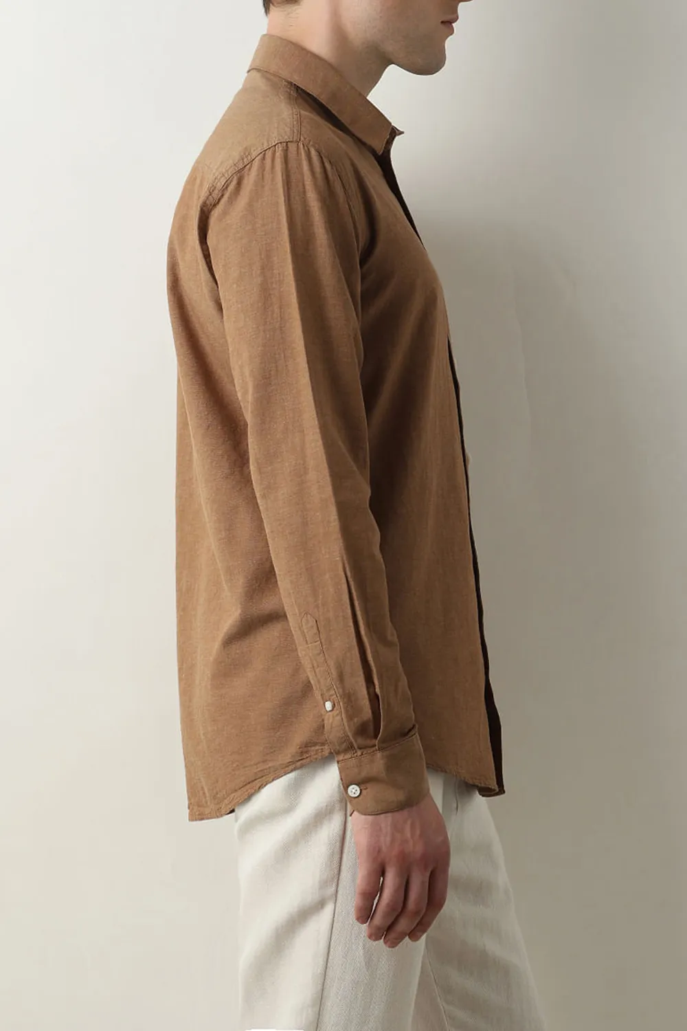 Brown Linen Full Sleeves Shirt