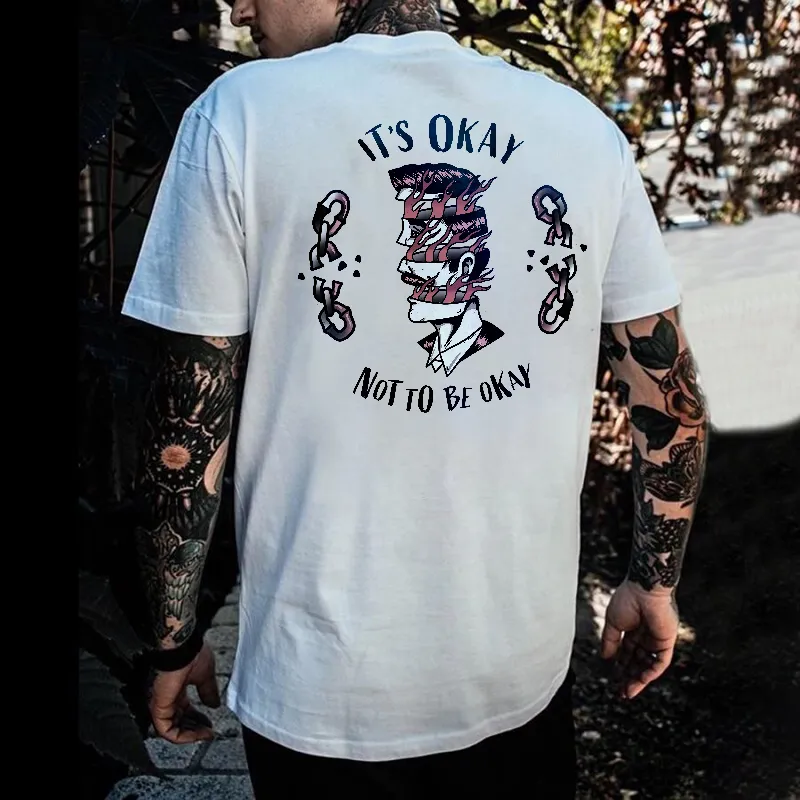 It’s Okay Not To Be Okay Broken Man Print T-shirt